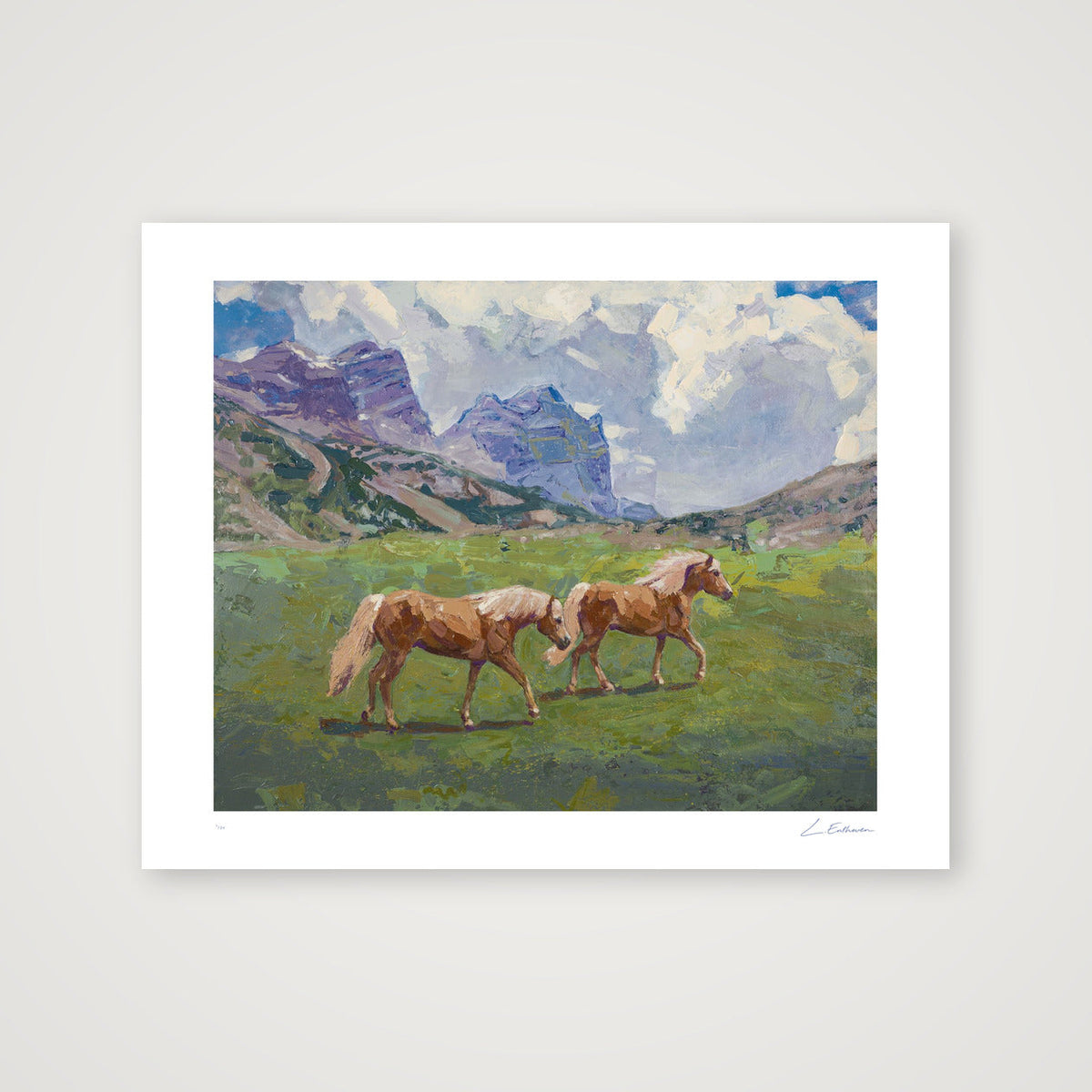Haflingers — 35×28cm, 14×11" Print only